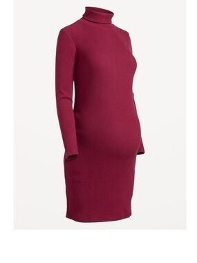 Old Navy Ribbed Turtleneck Maternity Dress